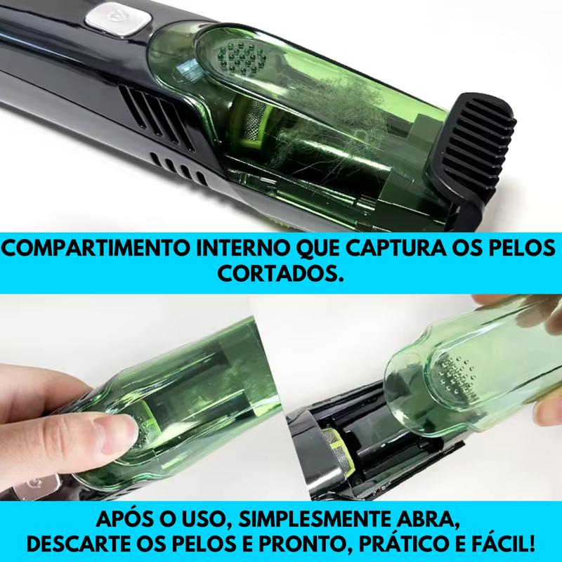 [PROMOÇÃO EXCLUSIVA: COMPRE 1 E GANHE UM KIT PÓS-BARBA GRÁTIS] Máquina de Barbear a Vácuo - Hairvac™